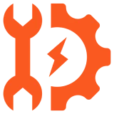 Wrench and gear logo design